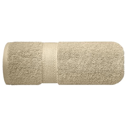 Image of Sulfar 100% Terry Ring Spun Cotton Face Towel - Quick-Dry, Highly Absorbent (480 GSM) (30 x 30 Cm) Beige (Pack of 1)