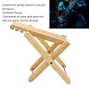 Guitar Footstool, Adjustable Foldable Portable Bamboo Guitar Foot Rest for Musicians On The Go, for Practice and Performances