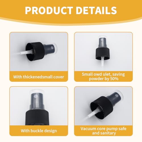 20 Pieces Spray Bottle Tops Replacement, Spray Nozzle for Bottles, Sprayer Bottle Top with 6.69in Dip Tube for Toner, Perfume, Essential Oil, Cleaning Solutions (24/410 Cap Size, Black)3