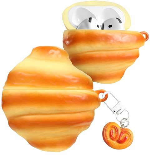 Boaretiu Airpods��4�P�[�X�p - ���킢�����킢���N�����b�T�� AirPods��4����P�[�X(2024)�p�L�[�`�F�[���t�� �ʔ��� 3D �\�t�g�V���R�� �y�����N�[�� ���̎q ���� �e�B�[�� �G�A�|�b�h�p 4�J�o�[