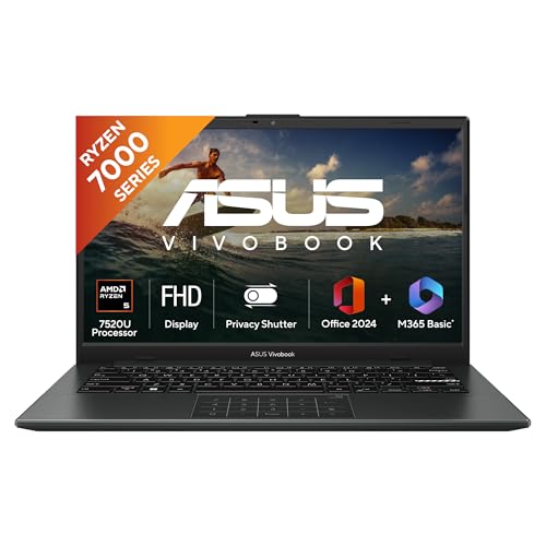 ASUS Vivobook Go 14, AMD Ryzen 5 7520U,Thin & Light Laptop (16GB ...