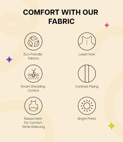 Image of CutiePaw T-Shirt for Dogs and Cats (Pack of 1) | Printed Pet T-Shirts | Dog T Shirts | Trendy Vest | Sleeveless Cotton Tshirt | Comfortable & Breathable Pet Clothing | Summer Tshirts for Dogs and Cats