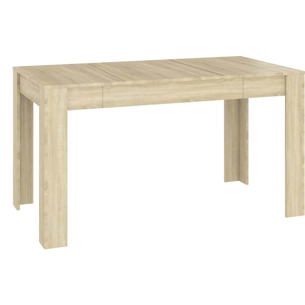 Esstisch Holzwerkstoff 140x74,5x76 cm Sonoma-Eiche | Robust und stabil, pflegeleicht mit feuchtem Tuch, für Esszimmer und Küche