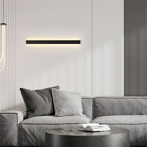 Apliques de pared LED regulables en aluminio negro con iluminación moderna 7