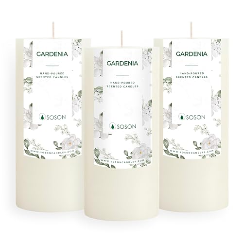 Simply Soson Rustic Gardenia Pillar Candle