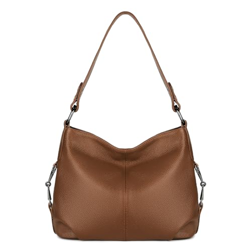 Image of YALUXE Women's Real Leather Shoulder Bags Hobo Handbags Purse Crossbody Bag
