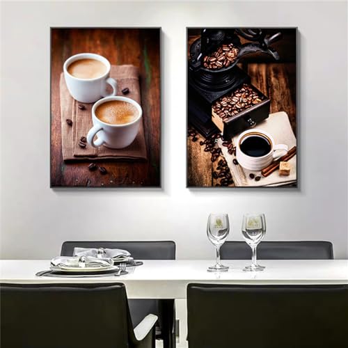 Peintures toile café et affiche moderne décoration murale cuisine