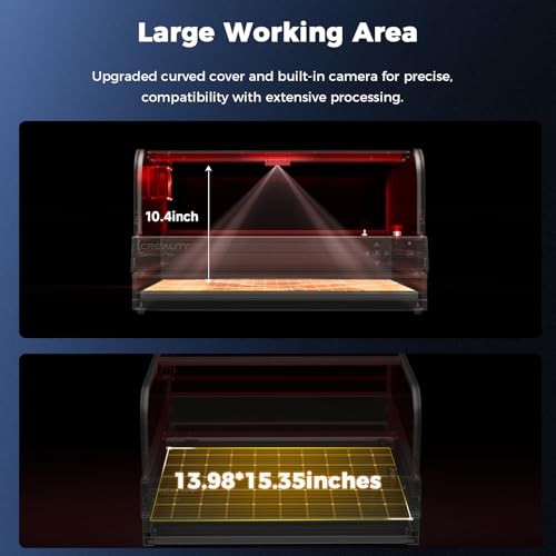 Image of Creality Falcon2 Pro S 22W Laser Engraver, 600mm /s High Speed Laser Cutter with Air Assist, Auto Focus Laser Module, Auto Fan, Camera Positioning,Safety Switch for Wood Metal Leather