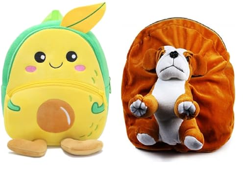 Image of blue tree Cute Boy's and Girl's Plush Bag Medium Quality Full Embroidery Designs Mini Travel Backpack Mango (Mango-Fb dog)
