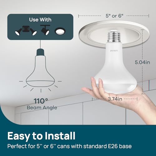 Image of Linkind 6-Pack BR30 LED Flood Light Bulbs Indoor, 10W=65W 850 Lumens 2700K