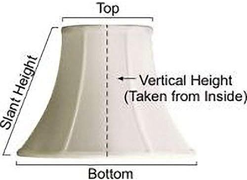 Upgradelights White Linen Shallow Oval Vintage Baldwin Bouillotte Lampshade (14 Inch)