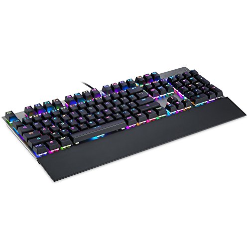 AllEasy Blue Switch Colorful LED Illuminated Backlit USB Wired Mechanical Gaming Keyboard, Waterproof Wired PC Gaming Keypad AllEasy Blue Switch Colorful LED Illuminated Backlit USB Wired Mechanical Gaming Keyboard, Waterproof Wired PC Gaming Keypad