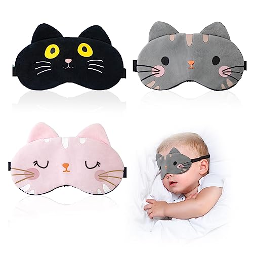 NITAIUN 3 Piezas Animados Dormir Máscara de Ojos,...