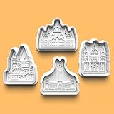 Budapest - Juego de cortadores de galletas – Monumentos, parlamento, baño térmico y formas de ciudad para dulces de fiesta de viaje, horneado divertido, vacaciones y decoración de fondant