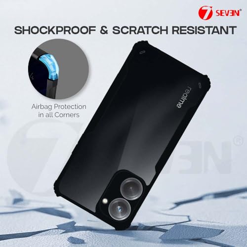 Image of 7SEVEN Ipacky Back Cover for Realme 10 Pro 5G Mobile Back Case Shock Proof Design Camera Edges Protection Crystal Clear Phone Case Precise Cutouts Matte Black Soft Bumper Phone Cover