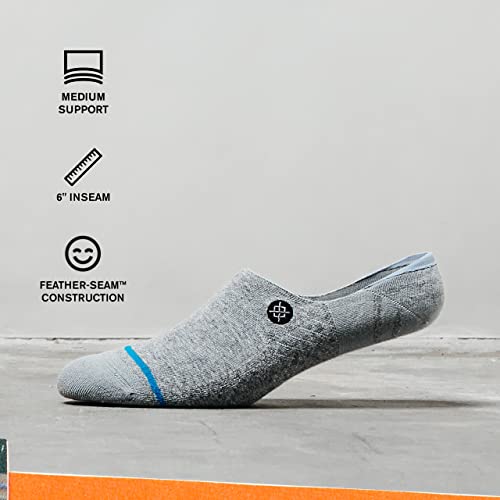 Stance Icon No Show Socks (Small, Darkoatmeal)4