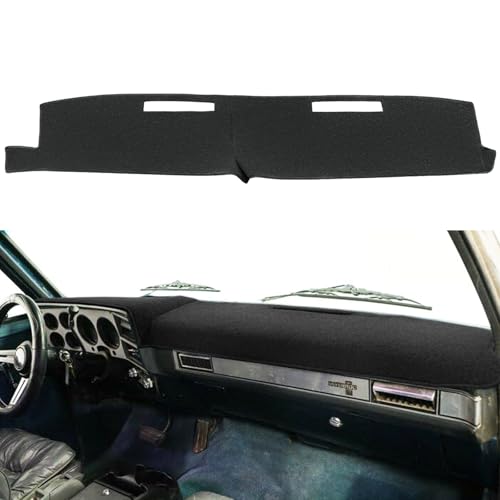 AKMOTOR Dash Cover Dashboard Cover Mat Fit for 1981-1991 Chevrolet Chevy C/K/R/V Series Blazer,GMC C/K/R/V Series Jimmy (Black)