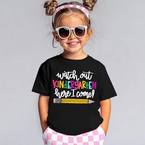 Image of Kindergarten Shirts for Girls Watch Out Kindergarten Here I Come Shirt Kids Back to School T Shirt Children School