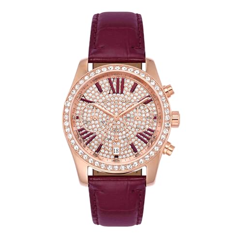 Michael Kors レディース LEXINGTON クロノグラフ ローズゴールドトーン ステンレススチールウォッチ、MK2971