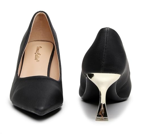 Image of VenusCelia Women's Golden Sun Pump Stiletto Heel Shoe