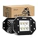 Nilight 2PCS 18W Flood LED Work Light Driving Lights Led Light Bar Off Road Led Lights Flush Mount for Jeep Truck Tacoma Bumper ATV UTV,2 Years Warranty