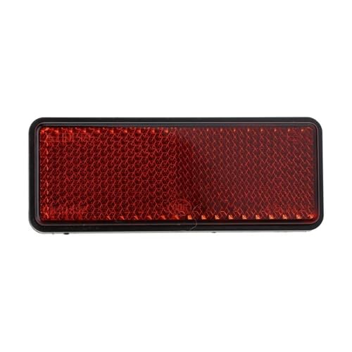 Placa reflectante rectangular roja para evitar accidentes en moto 3