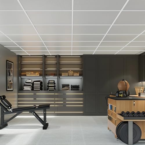 Muzata 30Pack White Cross Tee Drop Ceiling Kit Galvanized Steel Easy Installation for 15/16" Ceiling Grid System 2ft TT10 by Muzata - Image 7