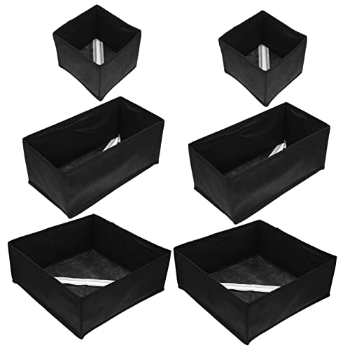 Healifty 6pièces Boîtes De Rangement Pliables Non Tissées Pour Sous-vêtements Compartiments Respirants Organiseurs Tiroir Pour Vêtements Et Chaussettes Adaptés Commode Et Sous Lit