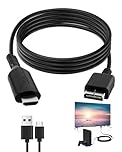 KeyQueen PS1/PS2 to HDMI Adapter Cable, PS2 to HDMI Converter Cord, HD Video Audio Multimedia Interface Cable Link Connector Supports 720P/1080P Output for PS1/PS2 Game Consoles Projector Monitor TV