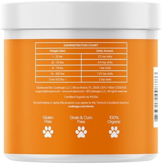Happy Immunity USDA Certified Organic Mushroom Complex for Dogs, Organic Cordyceps Shiitake Reishi, Vegan Mushroom Blend Powder Canine Supplement, Advanced Mushroom Mix, Non-GMO, 3.5 oz-6YIPGPwv