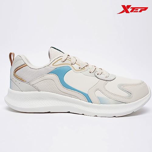 Image of XTEP Lace up Style, IPR (Mix of EVA & Rubber Material), Superior Comfort, Extra Grip, Synthetic Leather Upper, Textured Pattern Running Shoes for Men