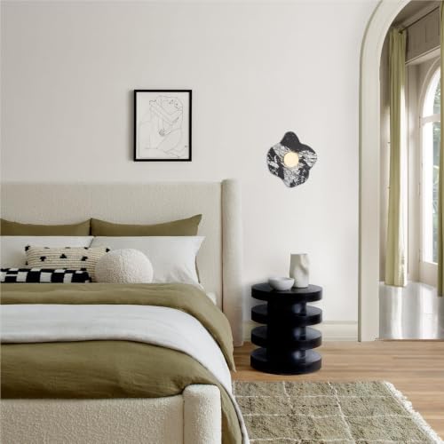Aplique de pared de mármol oscuro y cristal con diseño de globo nórdico 4
