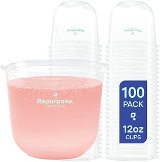 Repurpose Disposable Stemless Glasses, 12oz, 100 Cups, Plant-Based, BPA ...