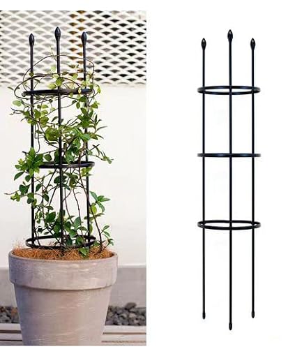 Black Plant Trellis Garden Trellis Clinging Roses Trellis Plant Cage Climbing Flower Support With Coating To Decorate Your Garden 2 Packs #TOP1