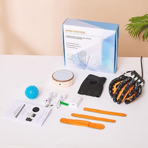 Rehabilitation Robot Gloves for Stroke & Arthritis, Hand Strengthening Device, Hemiplegia Therapy, Relieve Stiffness, Hand Exerciser Aid (Size S, Left Hand)
