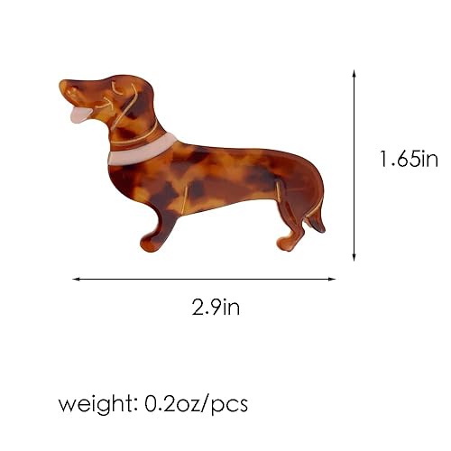 Miniatura 2 de ZHOUMEIWENSP 1 horquilla de perro para mascotas para mujeres y niñas, pinza de pelo de animal (perro salchicha)