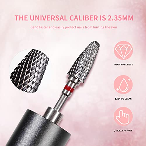 Juego 3 Brocas de Taladro para Uñas 3/32" Tungsteno miniatura 4