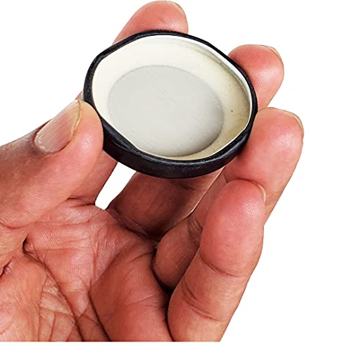 Image of Pure Source India Metal Lug Cap Lid for Glass jar and Milk Bottles, Rust Free, Airtight, Food Grade Caps - 12 Pieces, 42 mm, Black