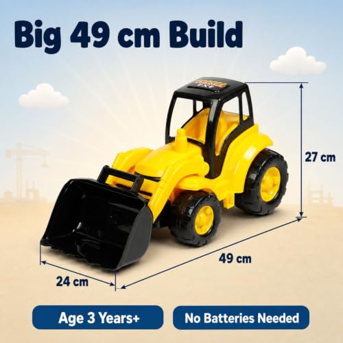 Image of Loader Interactive Construction Vehicle Toy for Kids with Front Loader Bucket Action Durable Design for Boys and Girls Ages 3+