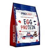 PROLABS EGG PROTEIN- Proteine in Polvere Isolate 100% Pure da Bianco d'Uovo non Denaturate con Bromelina per Alta Digeribilità e Rapido Assorbimento Post Workout, Integratore da Albume 750g Cioccolato