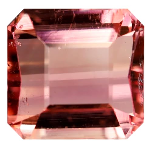 Tourmaline rose naturelle 3.55 ct octogonale, certitude d'une gemme authentique sans traitement