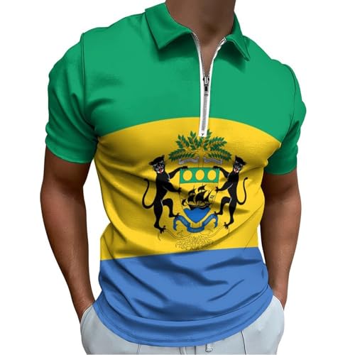 Polo Vert Gabonais Homme | Idéal pour le Golf et l'Été