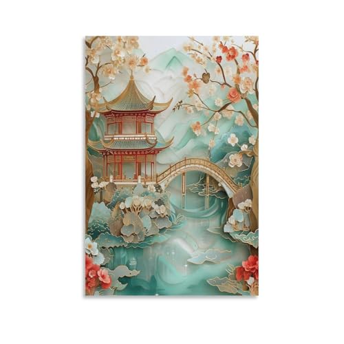 Affiche d'art asiatique - Affiche d'art oriental chinois - Art chinois - Art sud-asiatique - Décoration murale chinoise - Affiche murale orientale - Poster de...