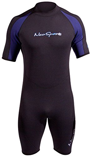Neosport Men's And Women's 3Mm Short Wetsuit- Scuba Diving, Snorkeling And Water Sports - Comfort, Flexible And Anatomical Fit - Internal Key Pocket And Adjustable Collar #TOP26