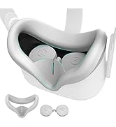 KIWI design Ultradünne 0,8 mm VR-Silikon-Gesichtsabdeckung und Objektivabdeckung Kompatibel mit O...