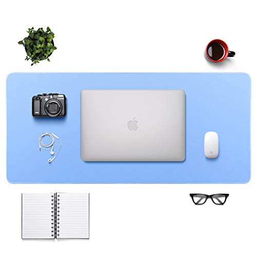 GIM Gaming Mouse Mat, Mouse Pad Large Extended 3mm Thick Waterproof Mouse Mat Gaming Wide Long Functional Non-slip Rubber Base (Blue)