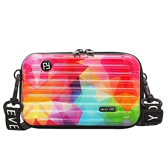 ELEX Forever Young Crossbody & Sling Box For Womens And Girls Multicolor with Detachable Shoulder Strap and Convertible into Cosmetic Box (Multi Color) (B0BTC7GQ6J) Amazon Price History, Amazon Price Tracker