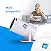 NK Mini Proyektor Tragbar, Full HD 1080P Auflösung (Unterstützt 4K), Android, WiFi, Bluetooth, Spiegellink, 2.69" LCD-Display, Integrierter Lautsprecher, HDMI und USB, 180 ° Drehung, (10'8 x 10'3 cm)