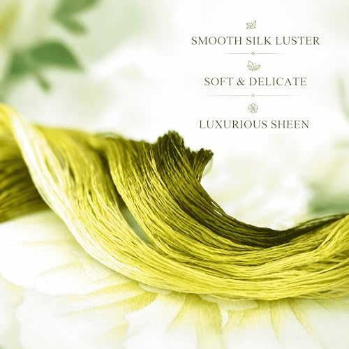 Image of 4 Skeins Mulberry Silk Floss Embroidery Thread Floss-Cross Stitch Threads China Silk Woven Jewelry Threads DIY Sewing Kits (21)