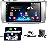 Android 12 Car Stereo for Toyọta Caṃry 2006-2011, 9 inch IPS HD Touch Screen Caṃry Radio Head Unit with Wireless CarPlay, Android Auto, GPS, WiFi, Backup Camera, SWC, Bluetooth 5.0, 2GB+32GB